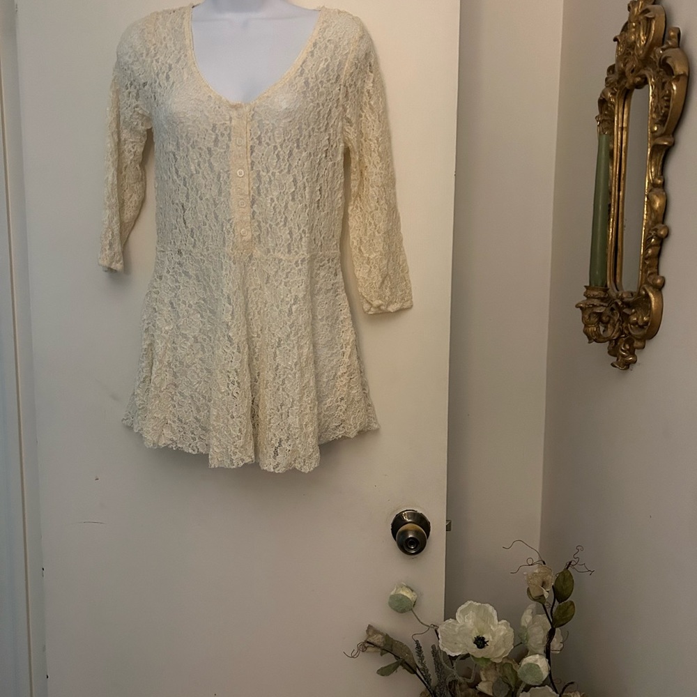 Free people stretch lace top